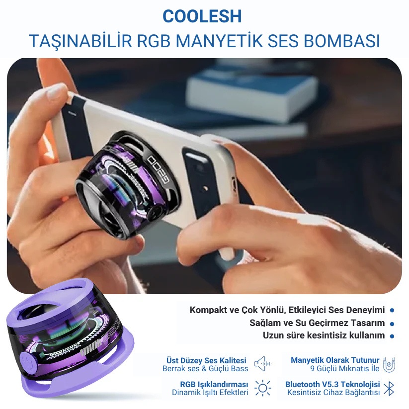 Coolesh Manyetik RGB Ses Bombası
